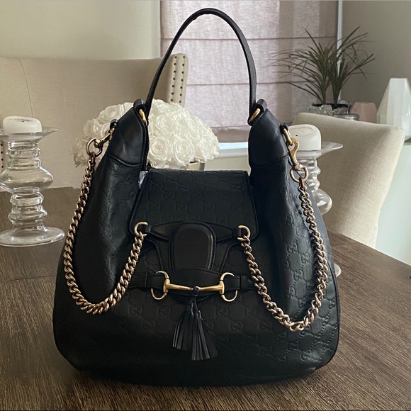 Gucci Handbags - GUCCI Guccissima Emily Hobo Shoulder Bags